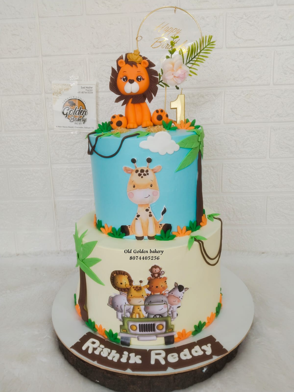 Floral Couple Anniversary Cake by Golden Bakery Siddipet