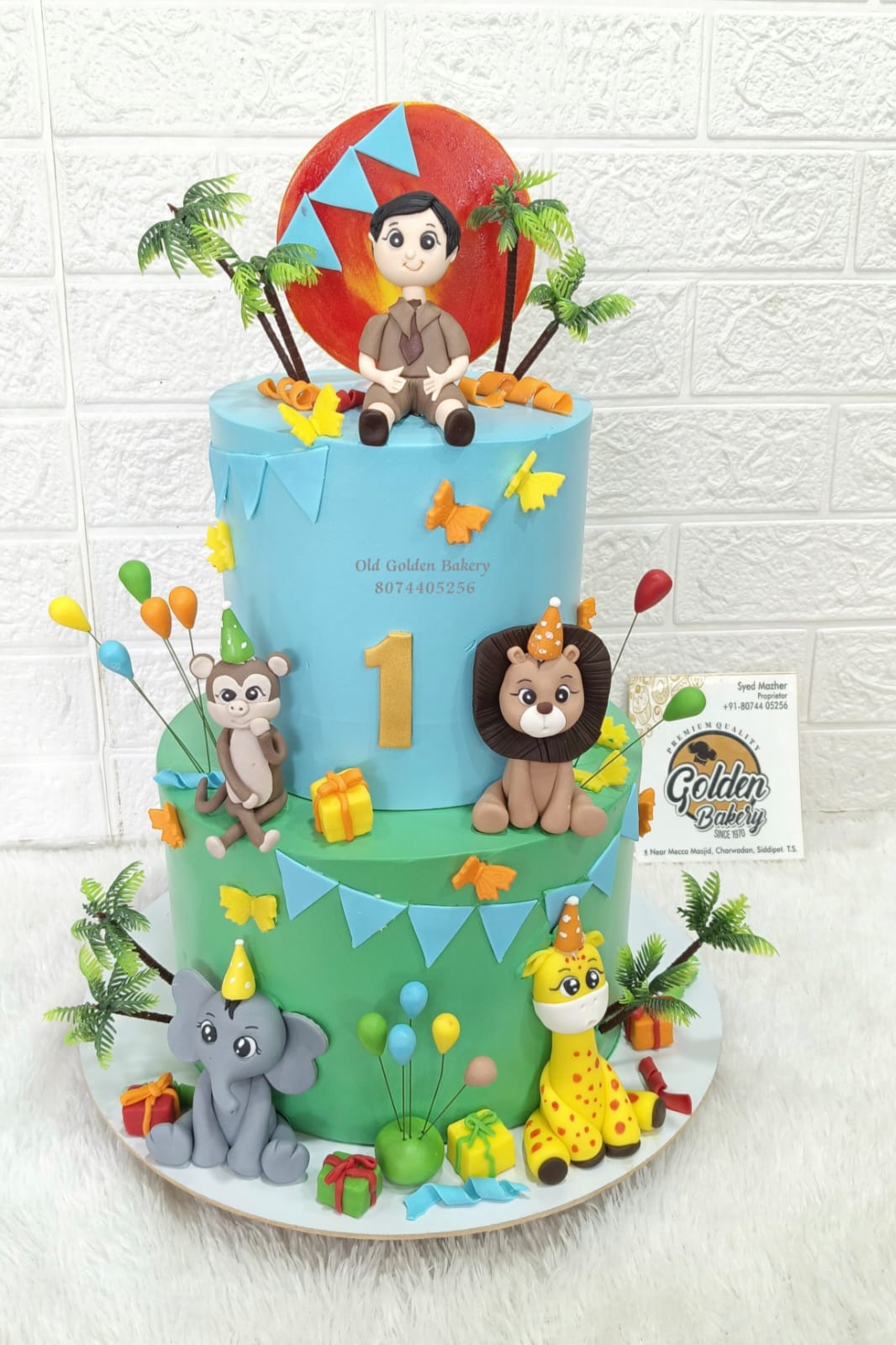 Peach Floral Anniversary Cake by Golden Bakery Siddipet