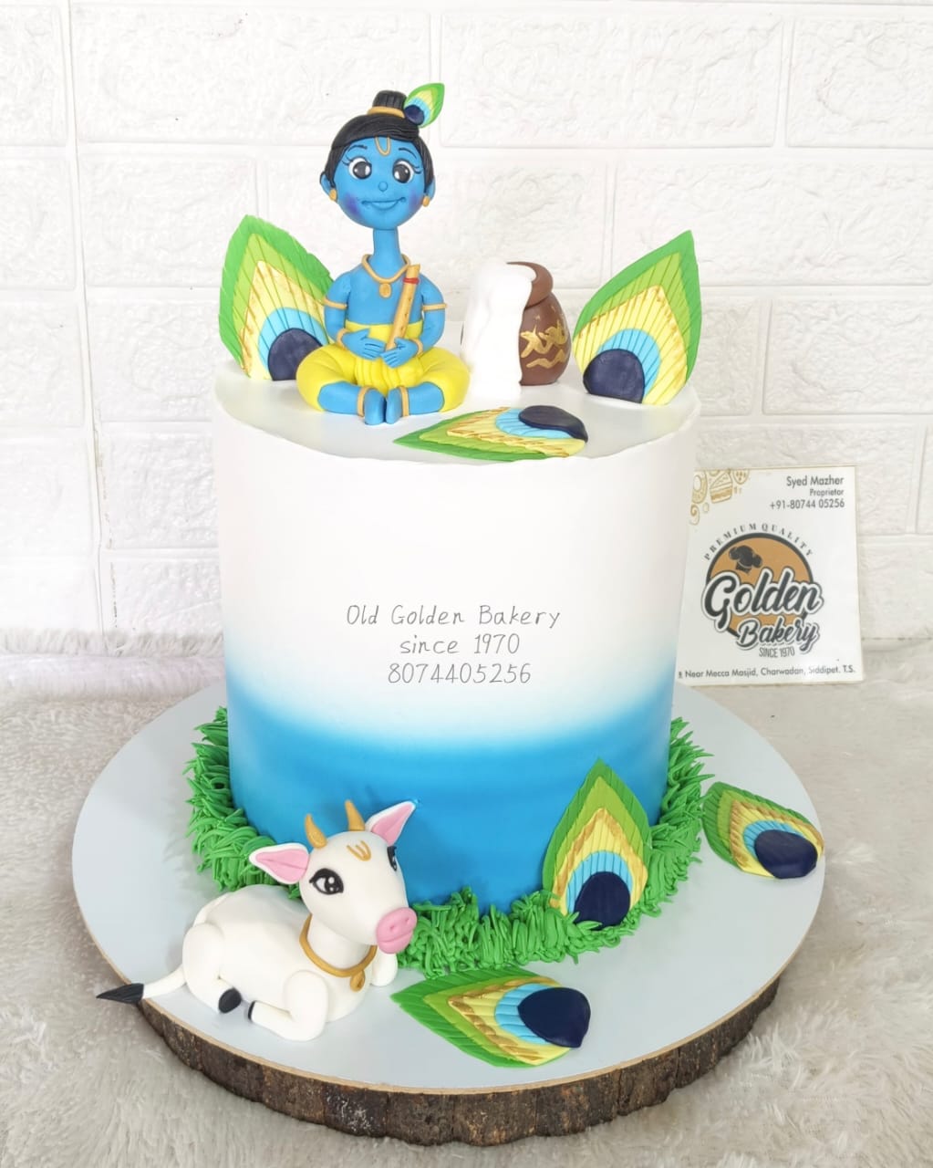 Elegant Pastel Birthday Cake by Golden Bakery Siddipet