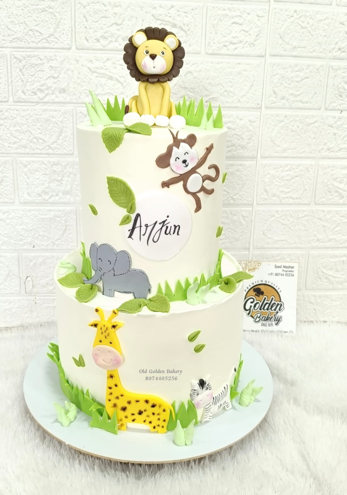 Teddy Bear Two-Tier Birthday Cake by Golden Bakery Siddipet