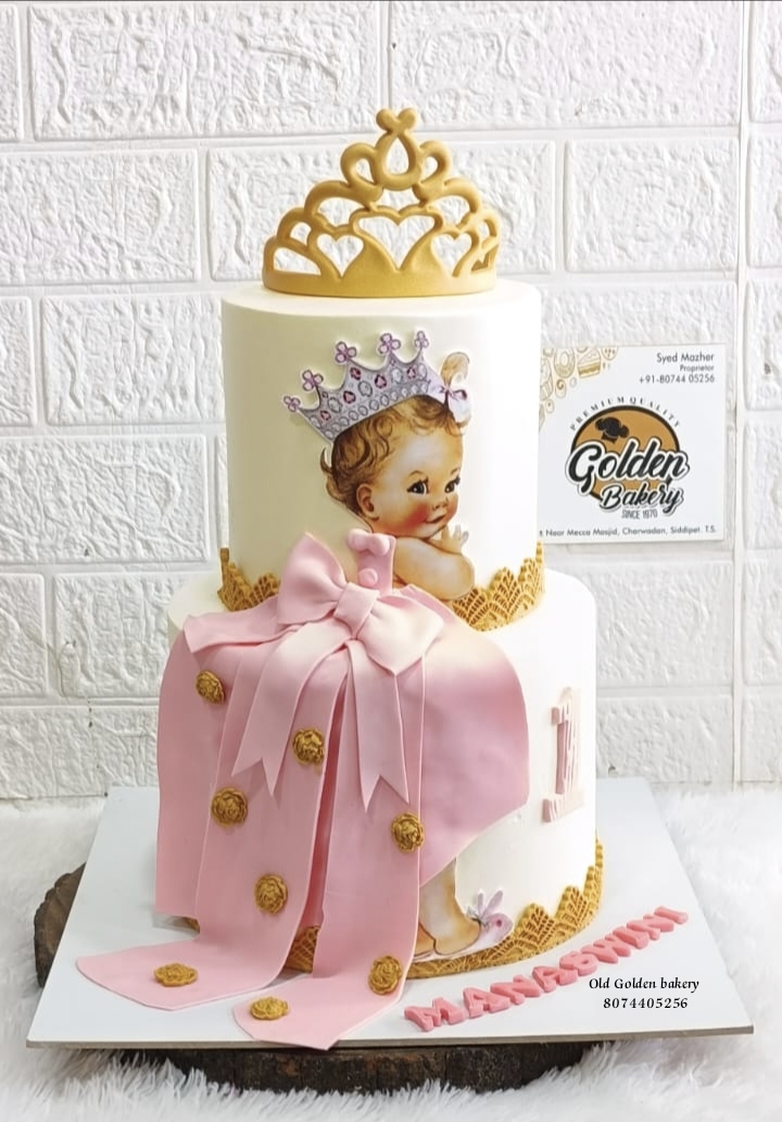 First Birthday Celebration Cake by Golden Bakery Siddipet