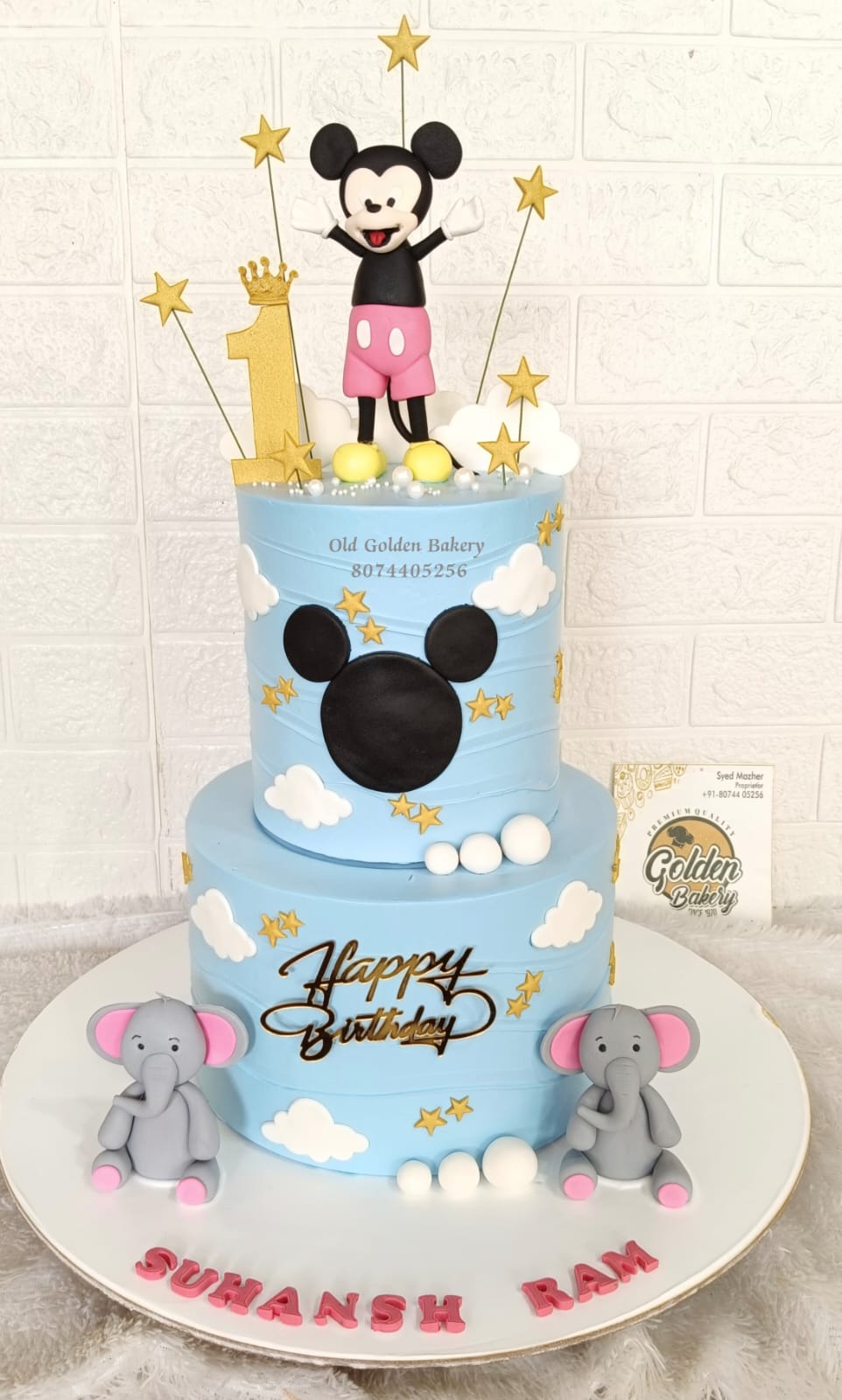 Teddy Rainbow First Birthday Cake by Golden Bakery Siddipet