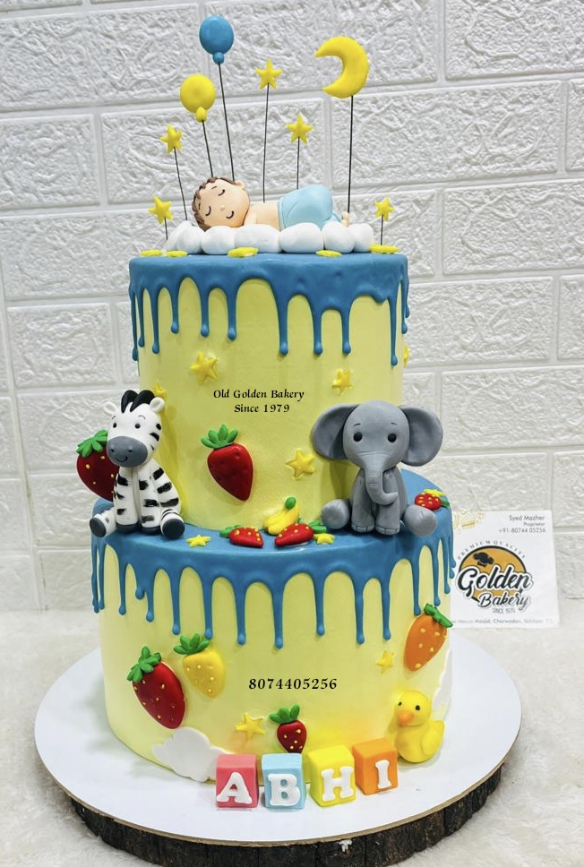 Twin Character Celebration Cakes by Golden Bakery Siddipet