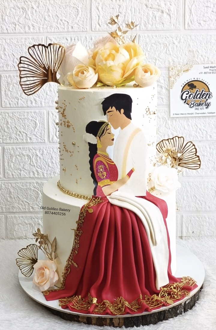 Cartoon Character Tier Cake by Golden Bakery Siddipet