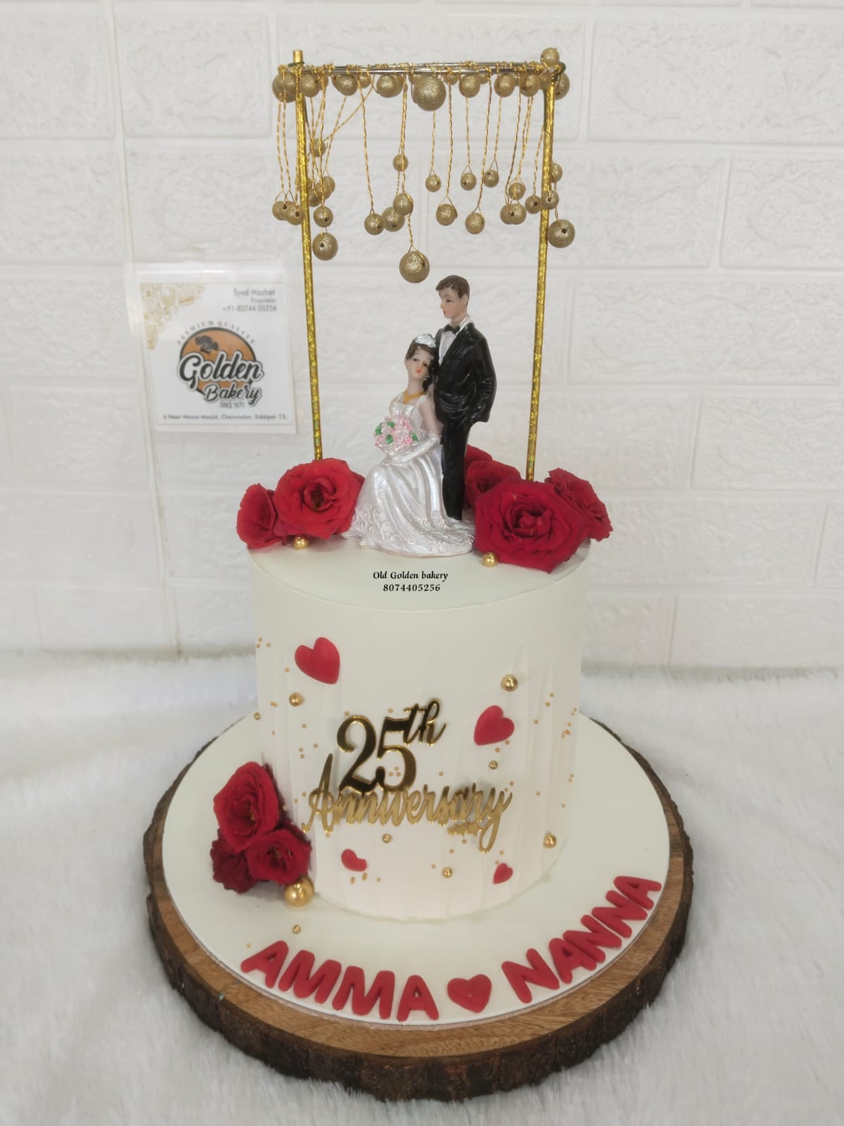 Teddy Silver First Birthday Cake by Golden Bakery Siddipet