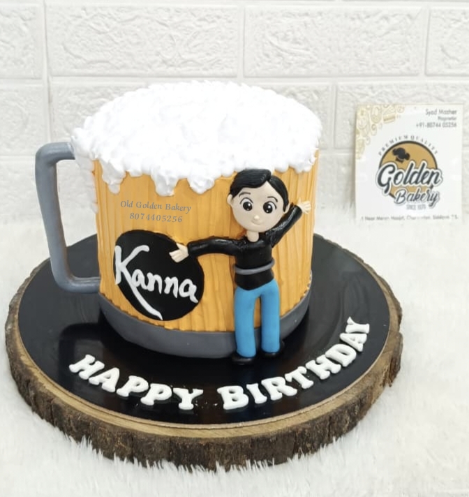 Cartoon First Birthday Tier Cake by Golden Bakery Siddipet