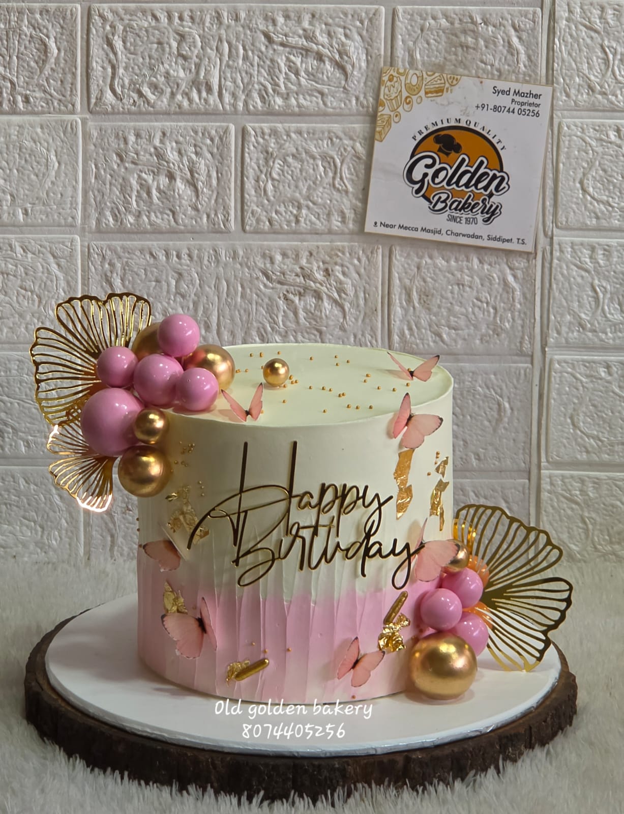 Luxury Floral Wedding Stand Cake by Golden Bakery Siddipet